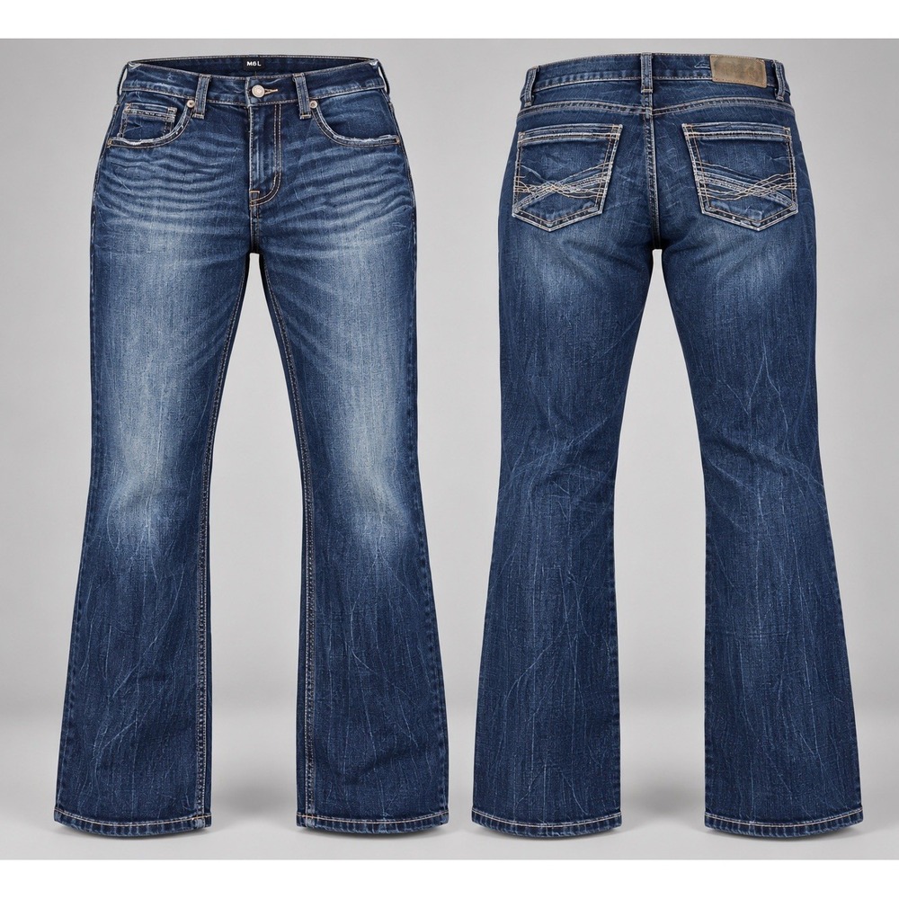 BKE Jake Straight Leg Jeans Light Wash Blue Denim Men's Size 36x32